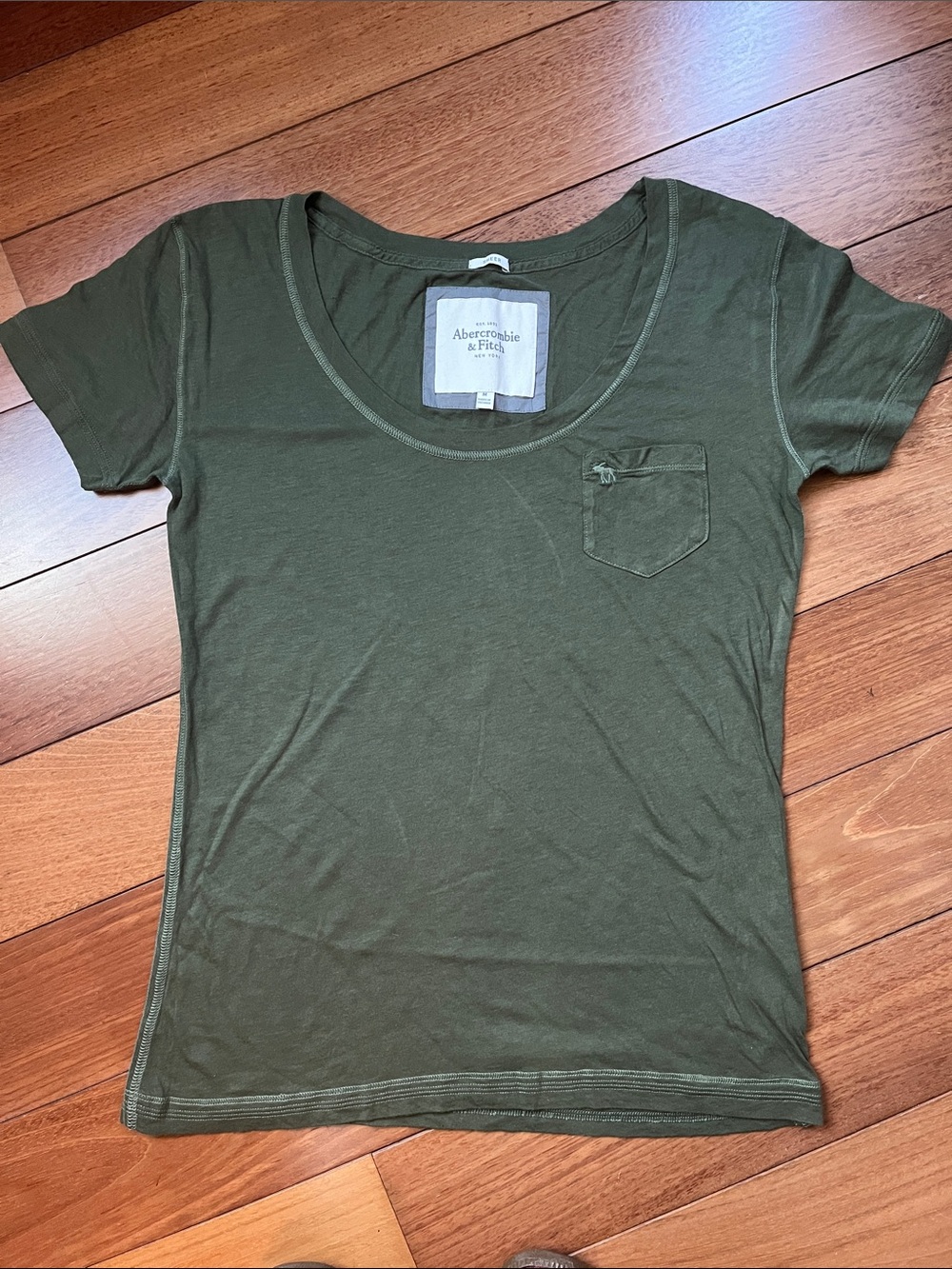 NWOT Vintage Y2K Abercrombie Moose Logo Sheer Tee